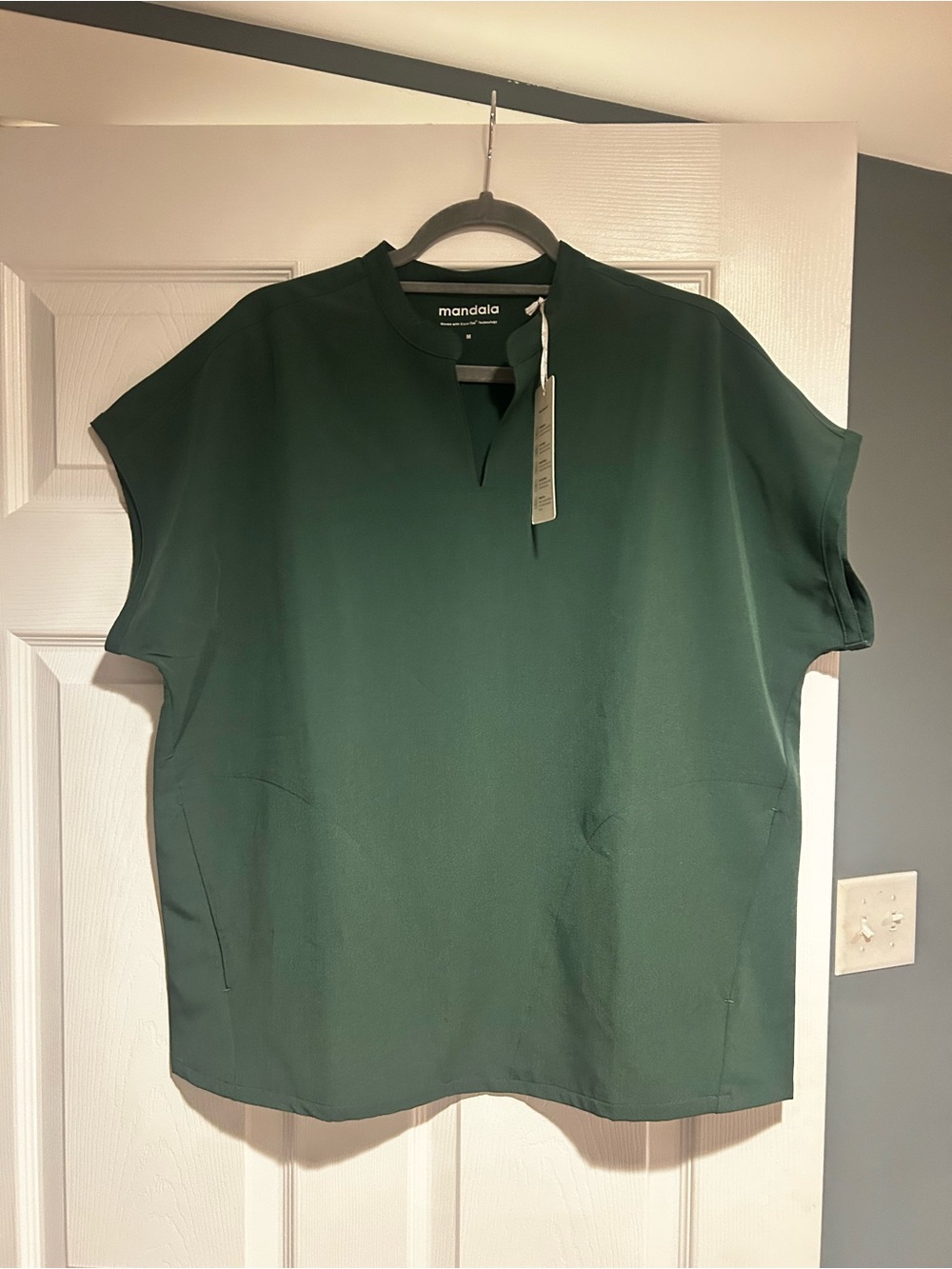 Mandala Scrub Women’s Green Short Sleeve Shirt